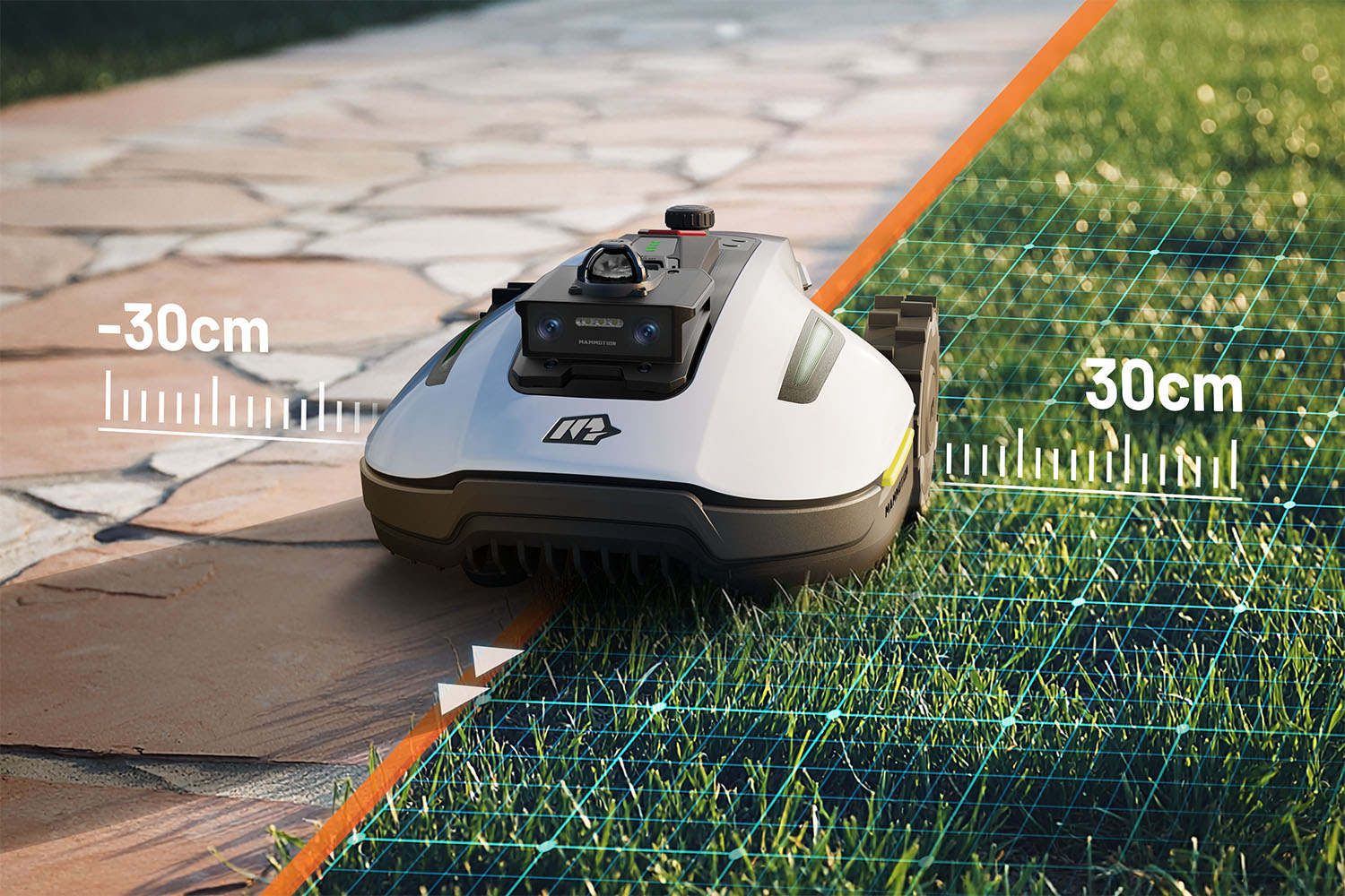 presné kosenie okrajov trávnika